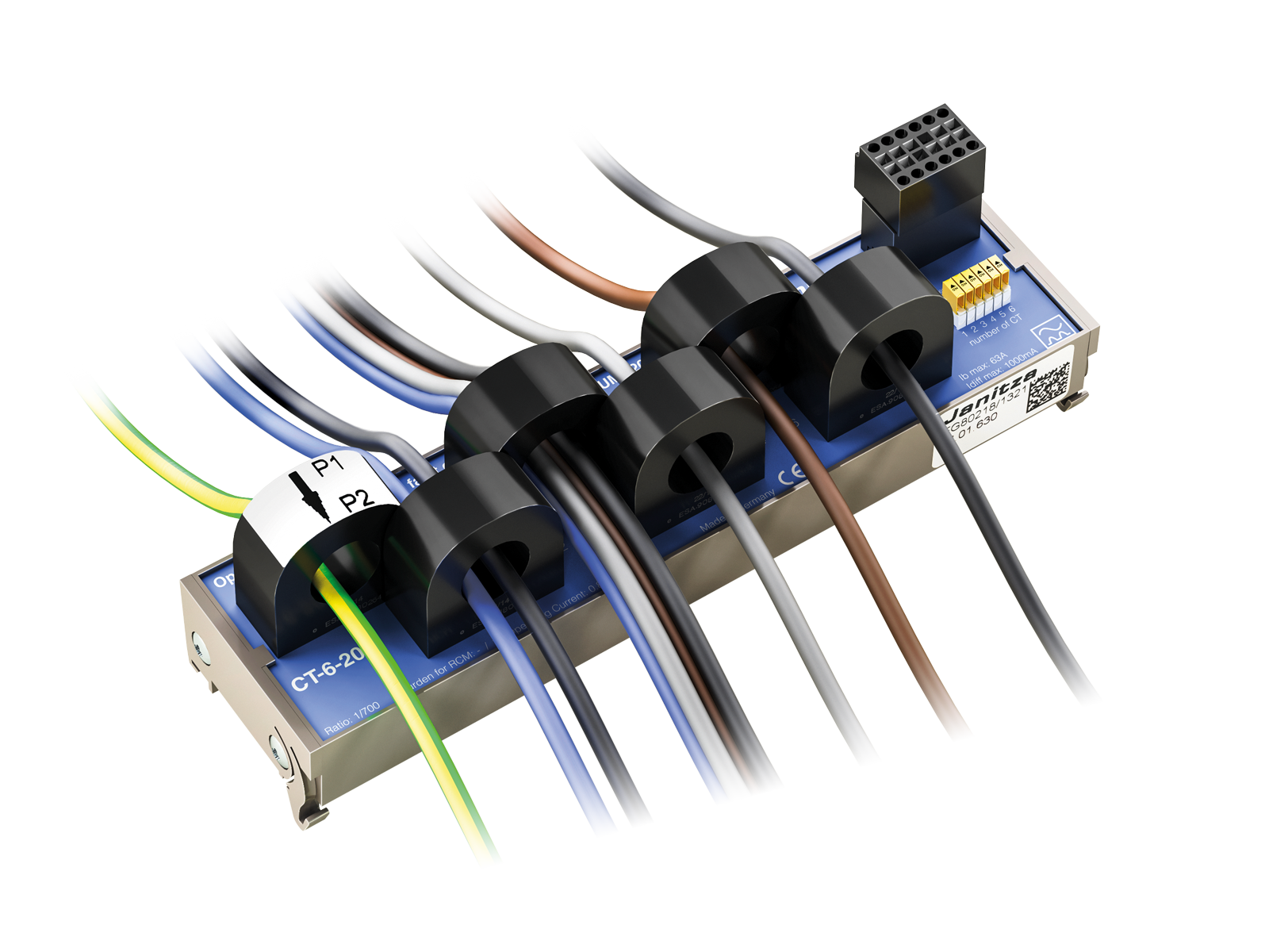 6-fold DIN rail current transformer for the UMG 20CM, type CT6 20